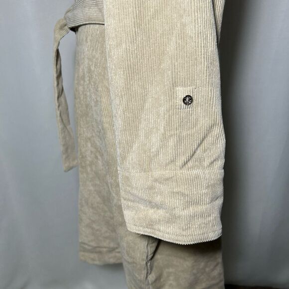 NWT Tommy Hilfiger Dress Women’s Sz 10 Sand Corduroy Button Collar Long Sleeve - Picture 8 of 13